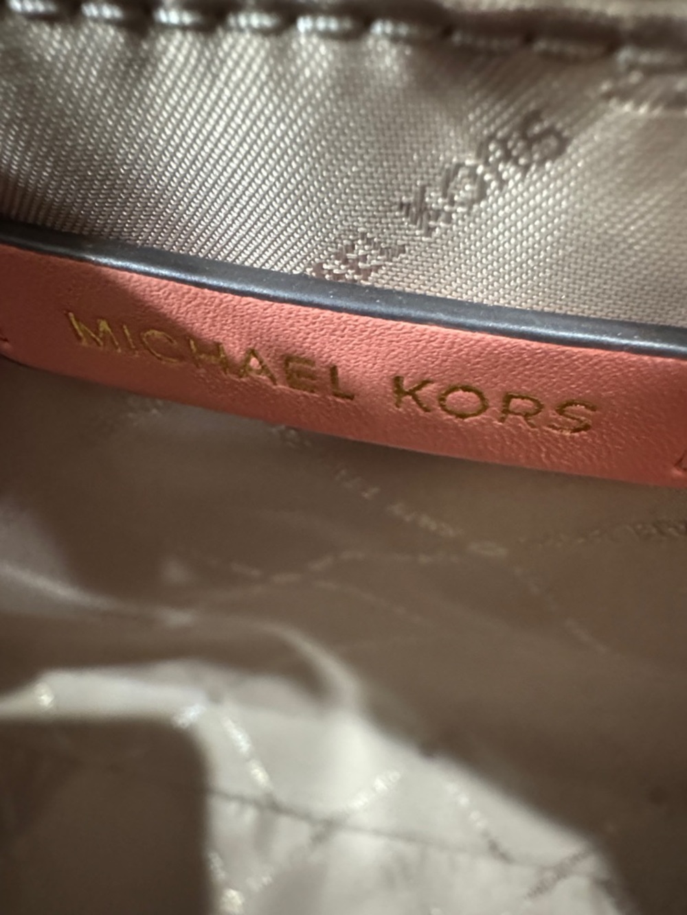 Michael Kors Jet Set Sherbet and Coral Stripe Medium Carryall Tote - Picture 6 of 9